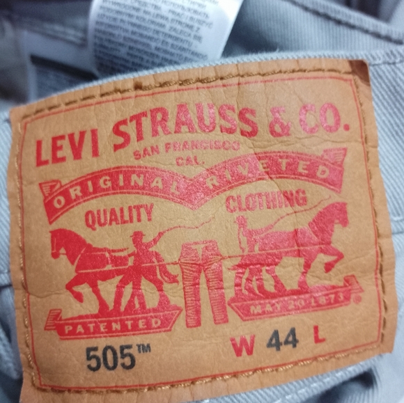 Levi's 505 Gray Denim Jeans Shorts Big and Tall - Picture 3 of 4